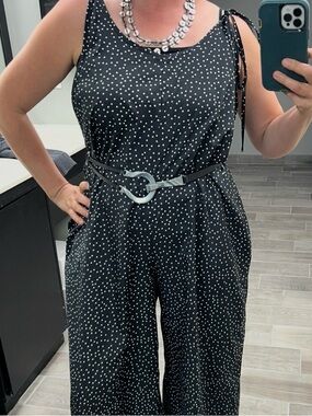 Chico's Black and Silver Leather Belt